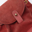 GUCCI Bamboo Backpack Suede Red Gold Tone 003 1705 0030 Auth BA15308-20