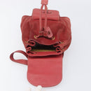GUCCI Bamboo Backpack Suede Red Gold Tone 003 1705 0030 Auth BA15308-22