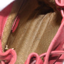 GUCCI Bamboo Backpack Suede Red Gold Tone 003 1705 0030 Auth BA15308-11