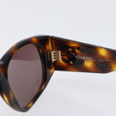 CHANEL Tortoise Pattern Sunglasses Plastic Brown Gold CC Auth BA15309-11
