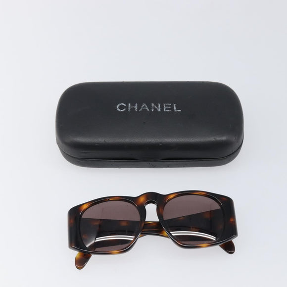 CHANEL Tortoise Pattern Sunglasses Plastic Brown Gold CC Auth BA15309
