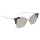 PRADA Sunglasses Metal Silver Black Auth BA15310-1
