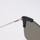 PRADA Sunglasses Metal Silver Black Auth BA15310-11