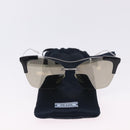 PRADA Sunglasses Metal Silver Black Auth BA15310-16