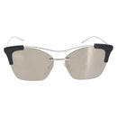 PRADA Sunglasses Metal Silver Black Auth BA15310-2