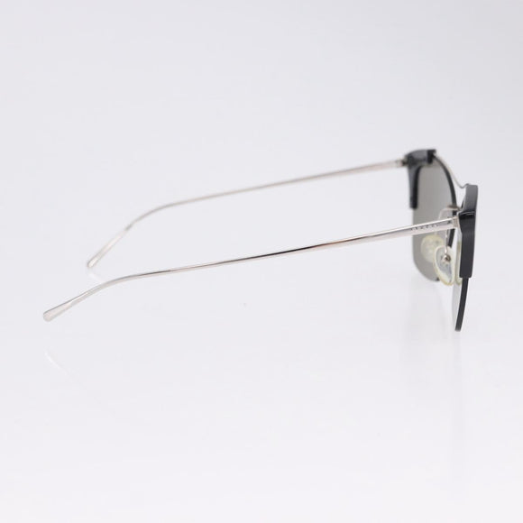 PRADA Sunglasses Metal Silver Black Auth BA15310