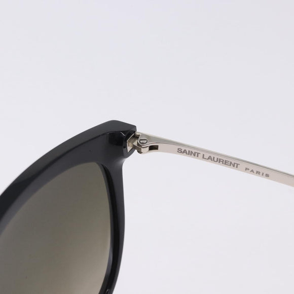 SAINT LAURENT Sunglasses Plastic Black Silver Auth BA15311