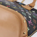 LOUIS VUITTON Monogram Multicolor Alma Hand Bag Black M92646 LV Auth BA15314V-16