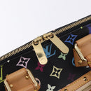 LOUIS VUITTON Monogram Multicolor Alma Hand Bag Black M92646 LV Auth BA15314V-18