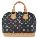 LOUIS VUITTON Monogram Multicolor Alma Hand Bag Black M92646 LV Auth BA15314V-2