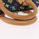 LOUIS VUITTON Monogram Multicolor Alma Hand Bag Black M92646 LV Auth BA15314V-8