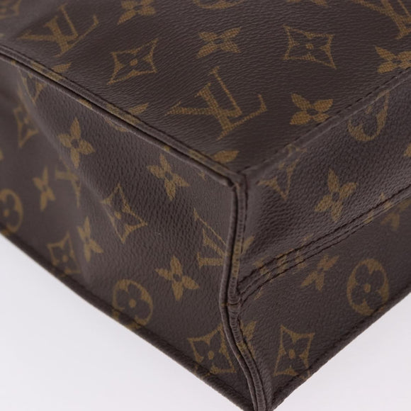 LOUIS VUITTON Monogram Sac Plat Hand Bag M51140 LV Auth BA15315V