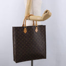 LOUIS VUITTON Monogram Sac Plat Hand Bag M51140 LV Auth BA15315V-20