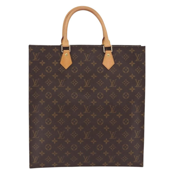 LOUIS VUITTON Monogram Sac Plat Hand Bag M51140 LV Auth BA15315V