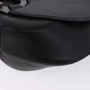 Salvatore Ferragamo Gancini Hand Bag Leather Black Silver Auth BA15316A-11