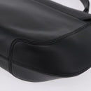 Salvatore Ferragamo Gancini Hand Bag Leather Black Silver Auth BA15316A-13