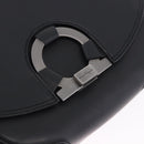 Salvatore Ferragamo Gancini Hand Bag Leather Black Silver Auth BA15316A-14