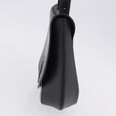 Salvatore Ferragamo Gancini Hand Bag Leather Black Silver Auth BA15316A-4