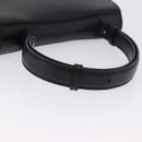 Salvatore Ferragamo Gancini Hand Bag Leather Black Silver Auth BA15316A-7