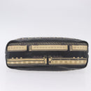 CHANEL Central Station Tote Bag PVC Leather Black Silver CC Auth BA15317-10