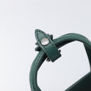 BURBERRY Hand Bag Leather 2way Green Silver Auth BA15318A-17