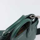 BURBERRY Hand Bag Leather 2way Green Silver Auth BA15318A-18