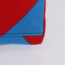 Miu Miu Chain Tote Bag Canvas Red Blue Auth BA15319V-7