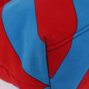 Miu Miu Chain Tote Bag Canvas Red Blue Auth BA15319V-15