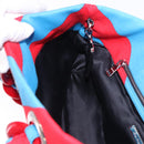 Miu Miu Chain Tote Bag Canvas Red Blue Auth BA15319V-21
