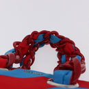 Miu Miu Chain Tote Bag Canvas Red Blue Auth BA15319V-14
