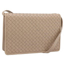 BOTTEGA VENETA INTRECCIATO Shoulder Bag Leather Beige Auth BA15321V-1