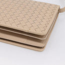 BOTTEGA VENETA INTRECCIATO Shoulder Bag Leather Beige Auth BA15321V-12
