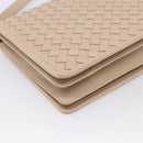 BOTTEGA VENETA INTRECCIATO Shoulder Bag Leather Beige Auth BA15321V-13