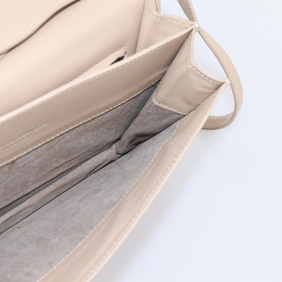 BOTTEGA VENETA INTRECCIATO Shoulder Bag Leather Beige Auth BA15321V