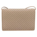 BOTTEGA VENETA INTRECCIATO Shoulder Bag Leather Beige Auth BA15321V-3