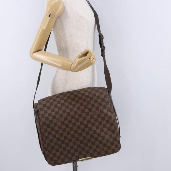 LOUIS VUITTON Damier Ebene Bastille Shoulder Bag N45258 LV Auth BA15323