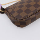 LOUIS VUITTON Damier Ebene Mini Pochette Accessoires Pouch N63003 Auth BA15324M-16