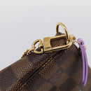 LOUIS VUITTON Damier Ebene Mini Pochette Accessoires Pouch N63003 Auth BA15324M-20