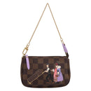LOUIS VUITTON Damier Ebene Mini Pochette Accessoires Pouch N63003 Auth BA15324M-13