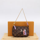 LOUIS VUITTON Damier Ebene Mini Pochette Accessoires Pouch N63003 Auth BA15324M-12