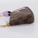 LOUIS VUITTON Damier Ebene Mini Pochette Accessoires Pouch N63003 Auth BA15324M-3