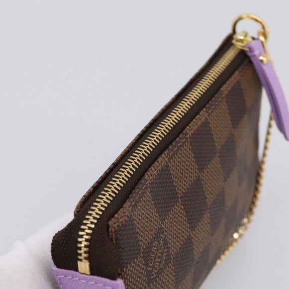 LOUIS VUITTON Damier Ebene Mini Pochette Accessoires Pouch N63003 Auth BA15324M