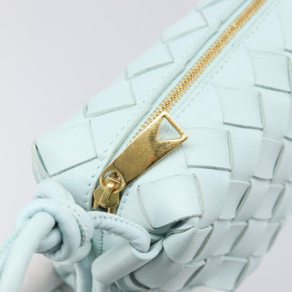 BOTTEGA VENETA INTRECCIATO Candy Loop Camera Bag Leather Blue Auth BA15327V