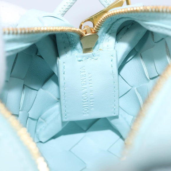 BOTTEGA VENETA INTRECCIATO Candy Loop Camera Bag Leather Blue Auth BA15327V