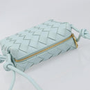 BOTTEGA VENETA INTRECCIATO Candy Loop Camera Bag Leather Blue Auth BA15327V-6