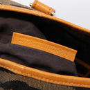 FENDI Hand Bag Canvas Brown Gold Tone 8BH117 Auth BA15328-20