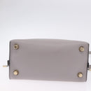 Salvatore Ferragamo Jet Set Hand Bag Leather 2way Gray Gold Tone Auth BA15329A-5