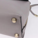 Salvatore Ferragamo Jet Set Hand Bag Leather 2way Gray Gold Tone Auth BA15329A-16