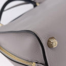 Salvatore Ferragamo Jet Set Hand Bag Leather 2way Gray Gold Tone Auth BA15329A-17
