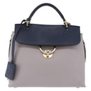Salvatore Ferragamo Jet Set Hand Bag Leather 2way Gray Gold Tone Auth BA15329A-13